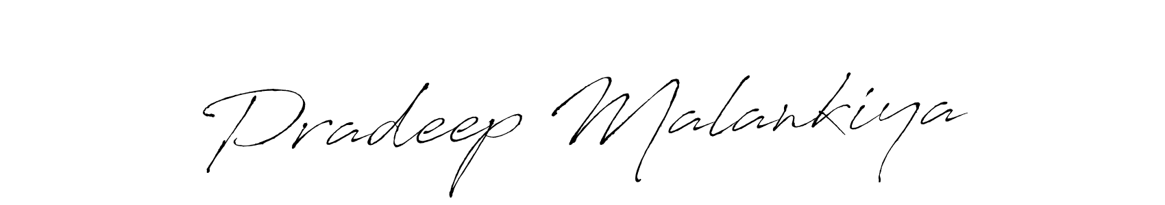 Create a beautiful signature design for name Pradeep Malankiya. With this signature (Antro_Vectra) fonts, you can make a handwritten signature for free. Pradeep Malankiya signature style 6 images and pictures png