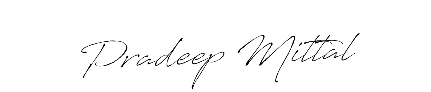 How to make Pradeep Mittal signature? Antro_Vectra is a professional autograph style. Create handwritten signature for Pradeep Mittal name. Pradeep Mittal signature style 6 images and pictures png