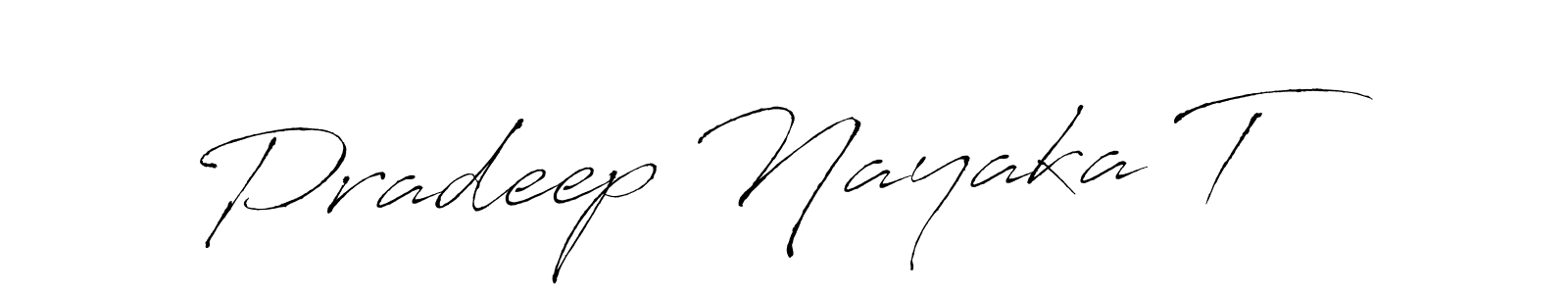 Make a beautiful signature design for name Pradeep Nayaka T. With this signature (Antro_Vectra) style, you can create a handwritten signature for free. Pradeep Nayaka T signature style 6 images and pictures png