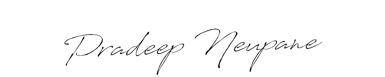 Make a beautiful signature design for name Pradeep Neupane. With this signature (Antro_Vectra) style, you can create a handwritten signature for free. Pradeep Neupane signature style 6 images and pictures png