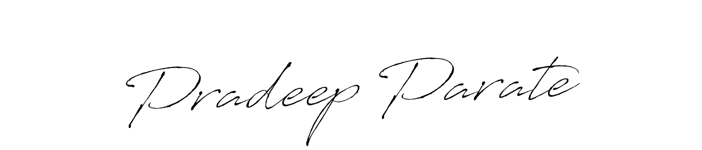 Also we have Pradeep Parate name is the best signature style. Create professional handwritten signature collection using Antro_Vectra autograph style. Pradeep Parate signature style 6 images and pictures png
