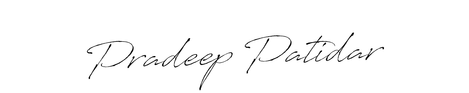 Pradeep Patidar stylish signature style. Best Handwritten Sign (Antro_Vectra) for my name. Handwritten Signature Collection Ideas for my name Pradeep Patidar. Pradeep Patidar signature style 6 images and pictures png