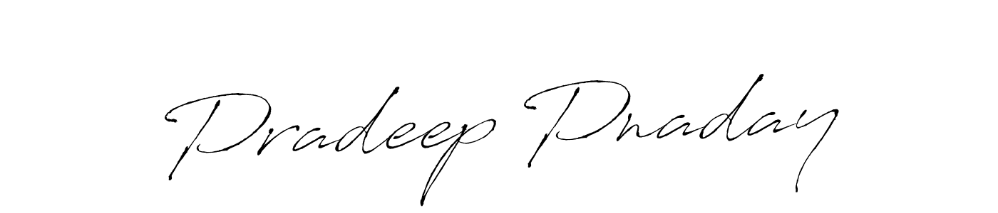 How to make Pradeep Pnaday name signature. Use Antro_Vectra style for creating short signs online. This is the latest handwritten sign. Pradeep Pnaday signature style 6 images and pictures png