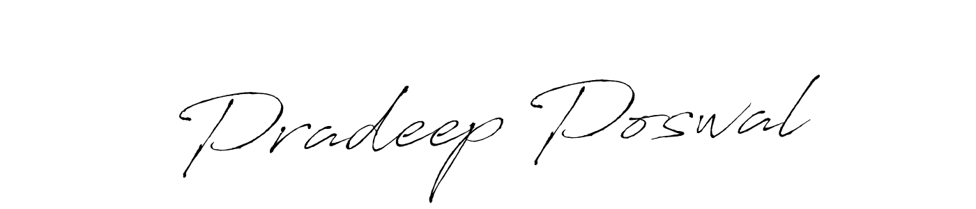 How to make Pradeep Poswal signature? Antro_Vectra is a professional autograph style. Create handwritten signature for Pradeep Poswal name. Pradeep Poswal signature style 6 images and pictures png