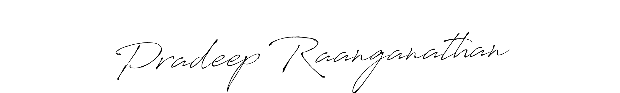 Make a beautiful signature design for name Pradeep Raanganathan. With this signature (Antro_Vectra) style, you can create a handwritten signature for free. Pradeep Raanganathan signature style 6 images and pictures png