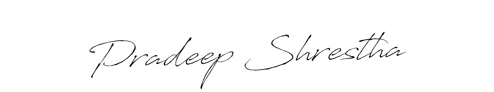 Design your own signature with our free online signature maker. With this signature software, you can create a handwritten (Antro_Vectra) signature for name Pradeep Shrestha. Pradeep Shrestha signature style 6 images and pictures png