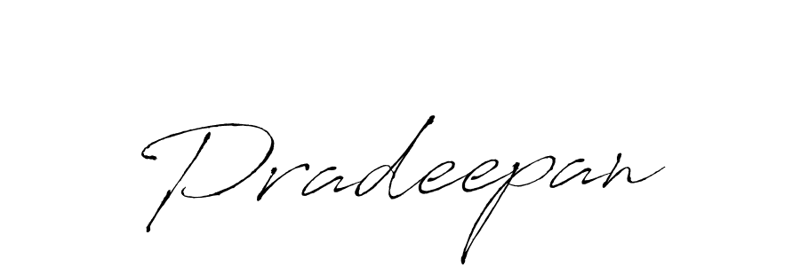 Make a beautiful signature design for name Pradeepan. With this signature (Antro_Vectra) style, you can create a handwritten signature for free. Pradeepan signature style 6 images and pictures png