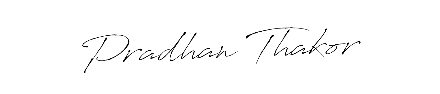 How to make Pradhan Thakor name signature. Use Antro_Vectra style for creating short signs online. This is the latest handwritten sign. Pradhan Thakor signature style 6 images and pictures png