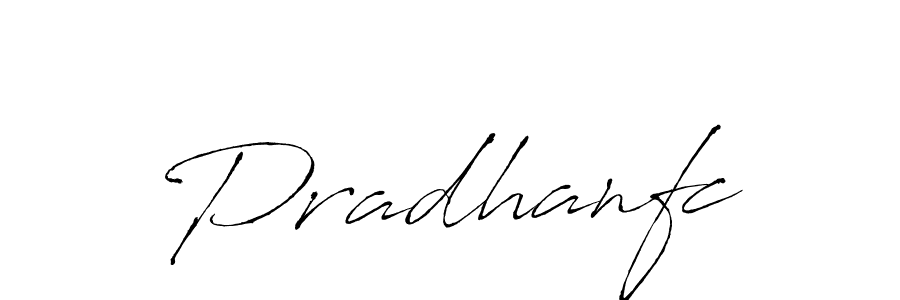 Make a beautiful signature design for name Pradhanfc. With this signature (Antro_Vectra) style, you can create a handwritten signature for free. Pradhanfc signature style 6 images and pictures png