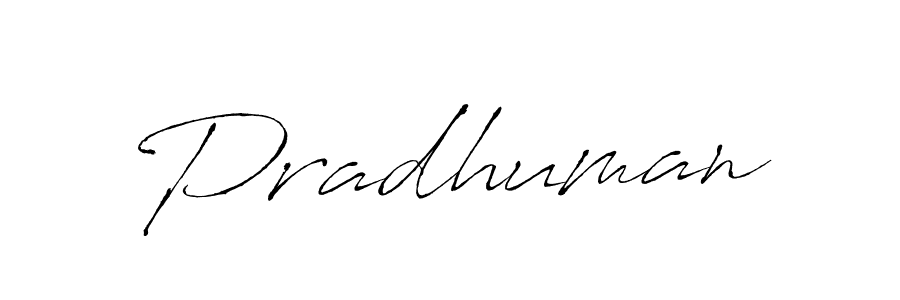 Use a signature maker to create a handwritten signature online. With this signature software, you can design (Antro_Vectra) your own signature for name Pradhuman. Pradhuman signature style 6 images and pictures png