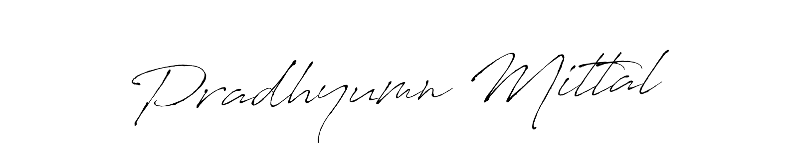 Make a beautiful signature design for name Pradhyumn Mittal. With this signature (Antro_Vectra) style, you can create a handwritten signature for free. Pradhyumn Mittal signature style 6 images and pictures png