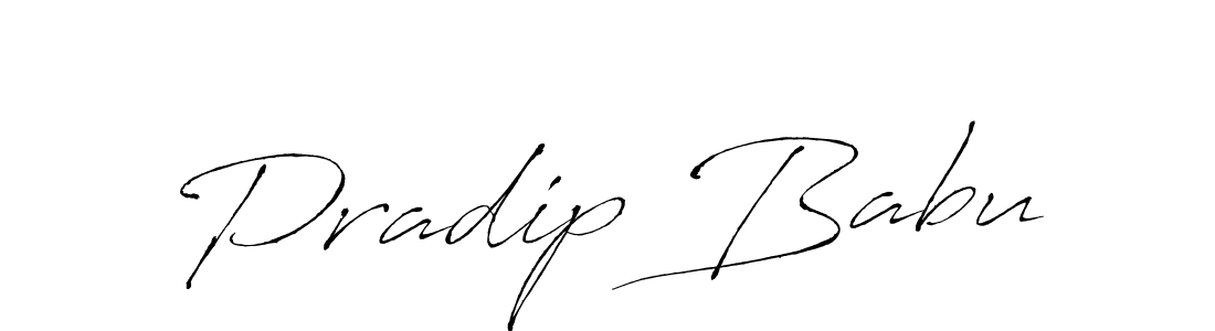 Design your own signature with our free online signature maker. With this signature software, you can create a handwritten (Antro_Vectra) signature for name Pradip Babu. Pradip Babu signature style 6 images and pictures png