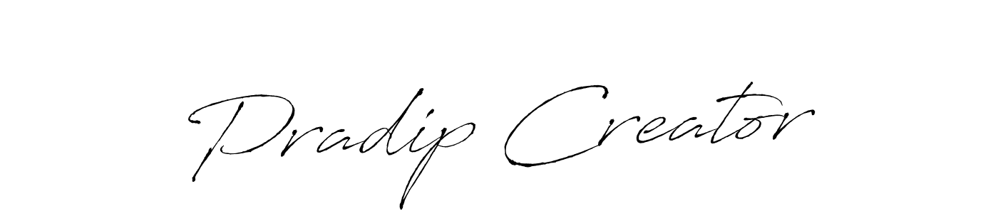 Also we have Pradip Creator name is the best signature style. Create professional handwritten signature collection using Antro_Vectra autograph style. Pradip Creator signature style 6 images and pictures png