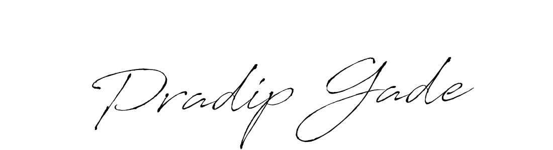 Make a beautiful signature design for name Pradip Gade. With this signature (Antro_Vectra) style, you can create a handwritten signature for free. Pradip Gade signature style 6 images and pictures png