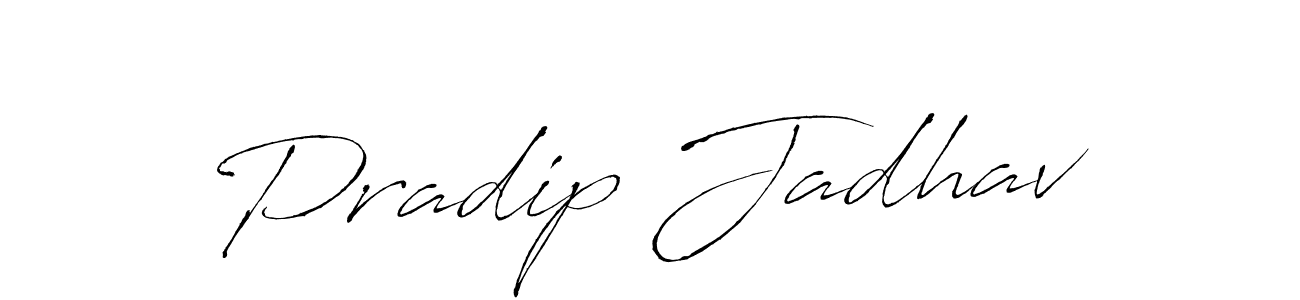 Design your own signature with our free online signature maker. With this signature software, you can create a handwritten (Antro_Vectra) signature for name Pradip Jadhav. Pradip Jadhav signature style 6 images and pictures png