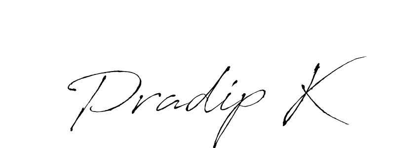 Similarly Antro_Vectra is the best handwritten signature design. Signature creator online .You can use it as an online autograph creator for name Pradip K. Pradip K signature style 6 images and pictures png