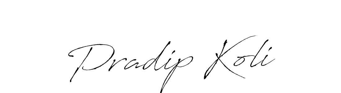 Pradip Koli stylish signature style. Best Handwritten Sign (Antro_Vectra) for my name. Handwritten Signature Collection Ideas for my name Pradip Koli. Pradip Koli signature style 6 images and pictures png