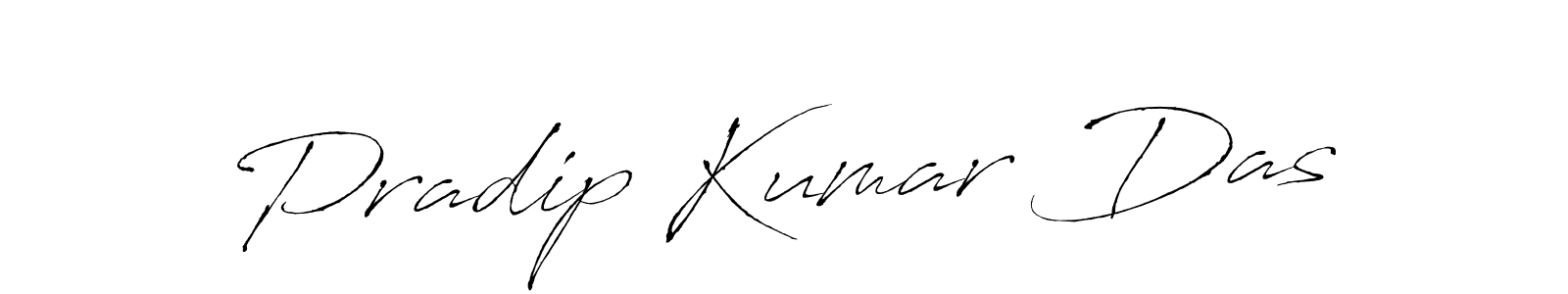 How to make Pradip Kumar Das name signature. Use Antro_Vectra style for creating short signs online. This is the latest handwritten sign. Pradip Kumar Das signature style 6 images and pictures png