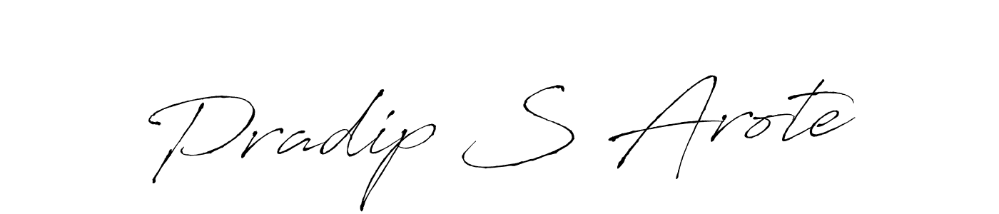 Use a signature maker to create a handwritten signature online. With this signature software, you can design (Antro_Vectra) your own signature for name Pradip S Arote. Pradip S Arote signature style 6 images and pictures png