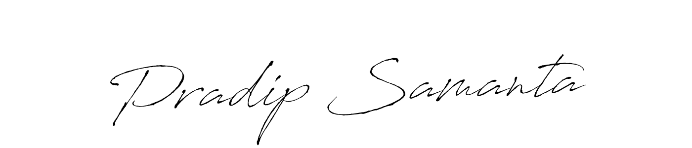 Create a beautiful signature design for name Pradip Samanta. With this signature (Antro_Vectra) fonts, you can make a handwritten signature for free. Pradip Samanta signature style 6 images and pictures png