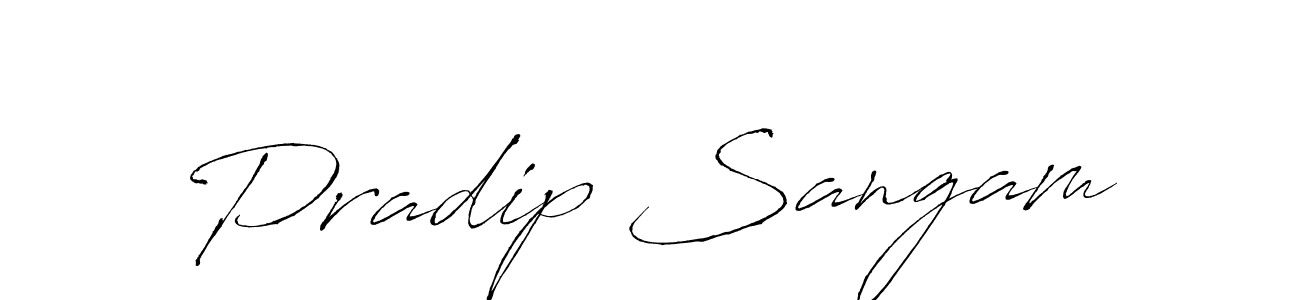Pradip Sangam stylish signature style. Best Handwritten Sign (Antro_Vectra) for my name. Handwritten Signature Collection Ideas for my name Pradip Sangam. Pradip Sangam signature style 6 images and pictures png