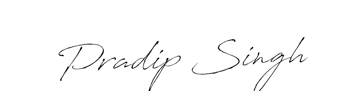 How to make Pradip Singh name signature. Use Antro_Vectra style for creating short signs online. This is the latest handwritten sign. Pradip Singh signature style 6 images and pictures png