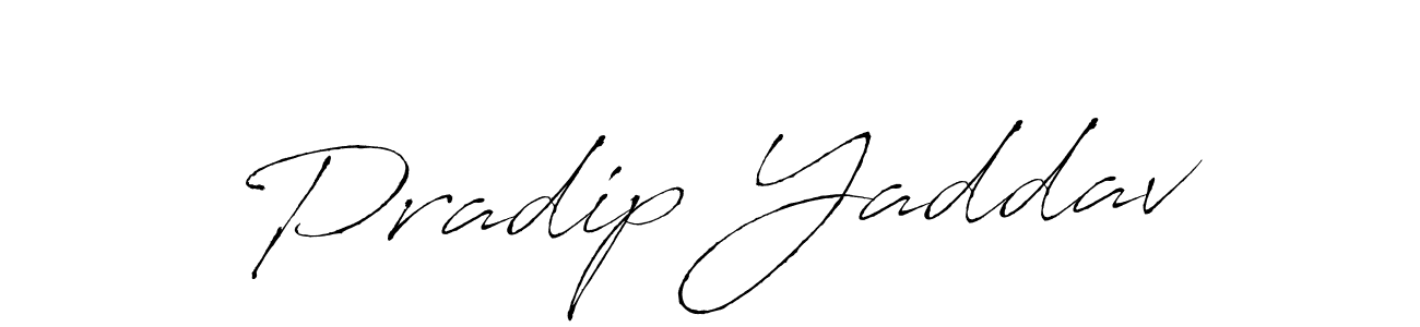 How to make Pradip Yaddav name signature. Use Antro_Vectra style for creating short signs online. This is the latest handwritten sign. Pradip Yaddav signature style 6 images and pictures png