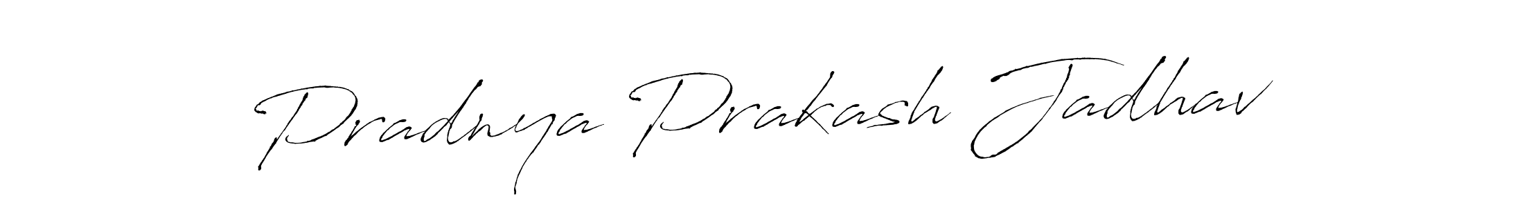 How to make Pradnya Prakash Jadhav name signature. Use Antro_Vectra style for creating short signs online. This is the latest handwritten sign. Pradnya Prakash Jadhav signature style 6 images and pictures png