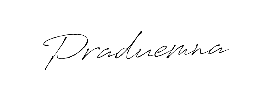 Also we have Praduemna name is the best signature style. Create professional handwritten signature collection using Antro_Vectra autograph style. Praduemna signature style 6 images and pictures png