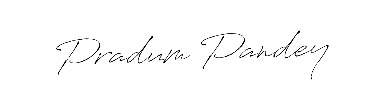Also we have Pradum Pandey name is the best signature style. Create professional handwritten signature collection using Antro_Vectra autograph style. Pradum Pandey signature style 6 images and pictures png