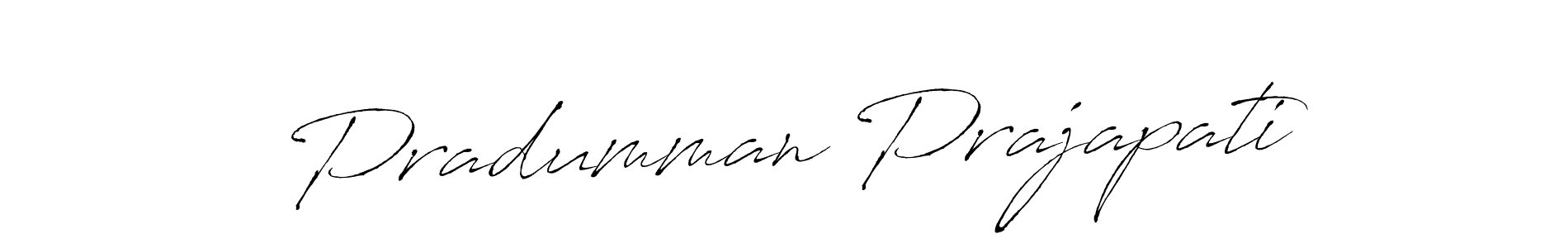 Antro_Vectra is a professional signature style that is perfect for those who want to add a touch of class to their signature. It is also a great choice for those who want to make their signature more unique. Get Pradumman Prajapati name to fancy signature for free. Pradumman Prajapati signature style 6 images and pictures png