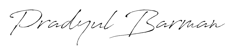 Download transparent PNG signature for name Pradyul Barman styled with Antro_Vectra font. Ready to paste directly into PDF and Word agreements. Pradyul Barman signature style 6 images and pictures png