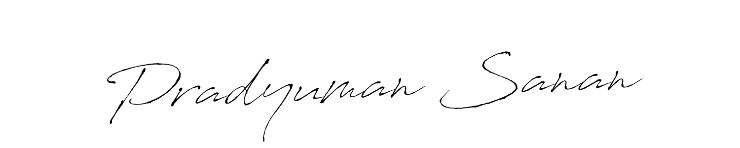 How to make Pradyuman Sanan signature? Antro_Vectra is a professional autograph style. Create handwritten signature for Pradyuman Sanan name. Pradyuman Sanan signature style 6 images and pictures png