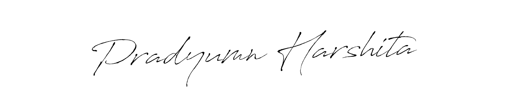 Pradyumn Harshita stylish signature style. Best Handwritten Sign (Antro_Vectra) for my name. Handwritten Signature Collection Ideas for my name Pradyumn Harshita. Pradyumn Harshita signature style 6 images and pictures png