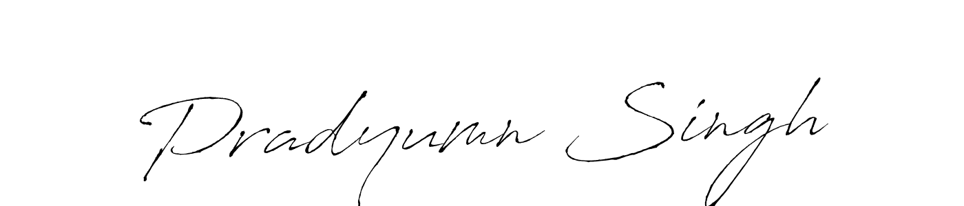 Make a beautiful signature design for name Pradyumn Singh. With this signature (Antro_Vectra) style, you can create a handwritten signature for free. Pradyumn Singh signature style 6 images and pictures png