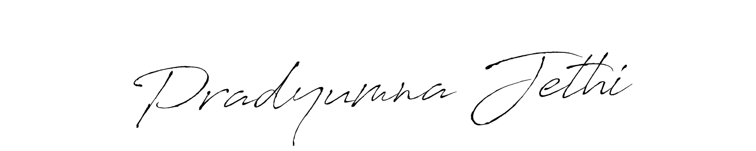 Also we have Pradyumna Jethi name is the best signature style. Create professional handwritten signature collection using Antro_Vectra autograph style. Pradyumna Jethi signature style 6 images and pictures png