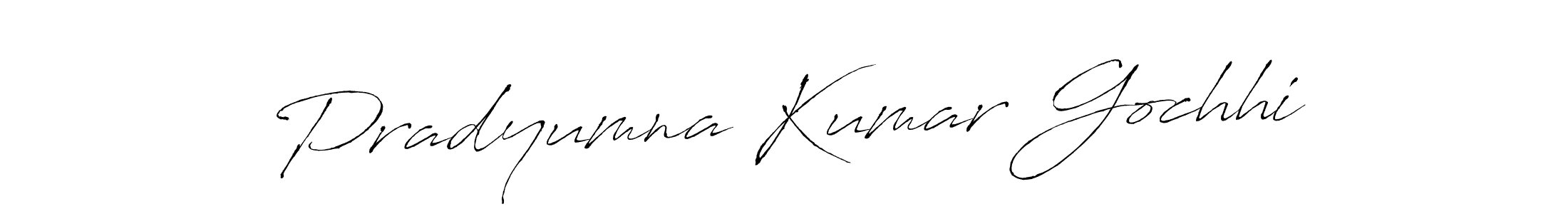 Create a beautiful signature design for name Pradyumna Kumar Gochhi. With this signature (Antro_Vectra) fonts, you can make a handwritten signature for free. Pradyumna Kumar Gochhi signature style 6 images and pictures png