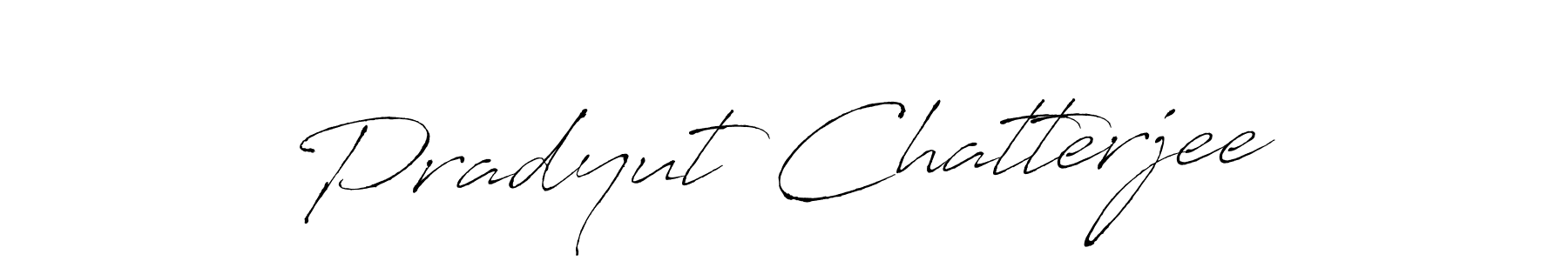 How to make Pradyut Chatterjee name signature. Use Antro_Vectra style for creating short signs online. This is the latest handwritten sign. Pradyut Chatterjee signature style 6 images and pictures png