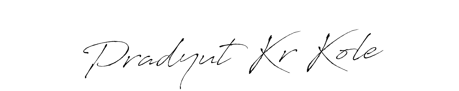 Use a signature maker to create a handwritten signature online. With this signature software, you can design (Antro_Vectra) your own signature for name Pradyut Kr Kole. Pradyut Kr Kole signature style 6 images and pictures png