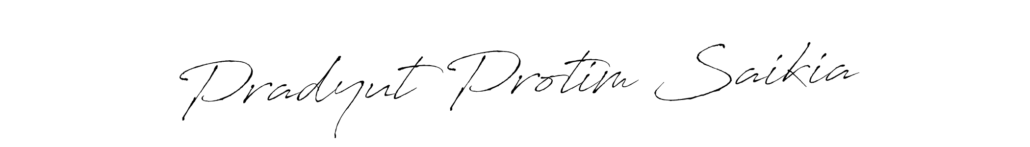 Create a beautiful signature design for name Pradyut Protim Saikia. With this signature (Antro_Vectra) fonts, you can make a handwritten signature for free. Pradyut Protim Saikia signature style 6 images and pictures png