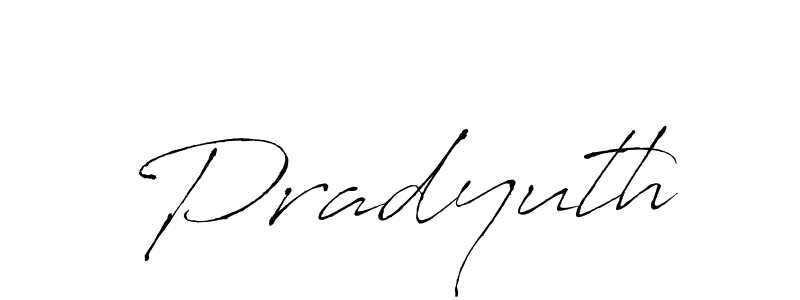Make a beautiful signature design for name Pradyuth. With this signature (Antro_Vectra) style, you can create a handwritten signature for free. Pradyuth signature style 6 images and pictures png