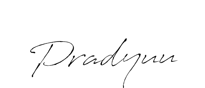Create a beautiful signature design for name Pradyuu. With this signature (Antro_Vectra) fonts, you can make a handwritten signature for free. Pradyuu signature style 6 images and pictures png
