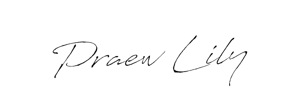 The best way (Antro_Vectra) to make a short signature is to pick only two or three words in your name. The name Praew Lily include a total of six letters. For converting this name. Praew Lily signature style 6 images and pictures png