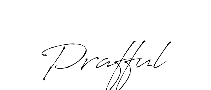 Create a beautiful signature design for name Prafful. With this signature (Antro_Vectra) fonts, you can make a handwritten signature for free. Prafful signature style 6 images and pictures png