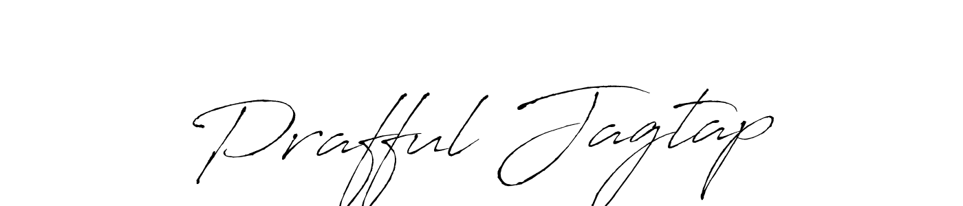 The best way (Antro_Vectra) to make a short signature is to pick only two or three words in your name. The name Prafful Jagtap include a total of six letters. For converting this name. Prafful Jagtap signature style 6 images and pictures png