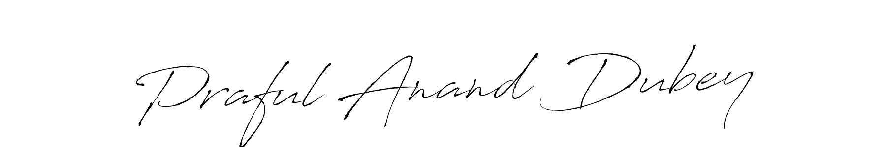 The best way (Antro_Vectra) to make a short signature is to pick only two or three words in your name. The name Praful Anand Dubey include a total of six letters. For converting this name. Praful Anand Dubey signature style 6 images and pictures png