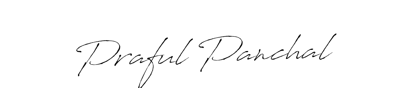 Design your own signature with our free online signature maker. With this signature software, you can create a handwritten (Antro_Vectra) signature for name Praful Panchal. Praful Panchal signature style 6 images and pictures png