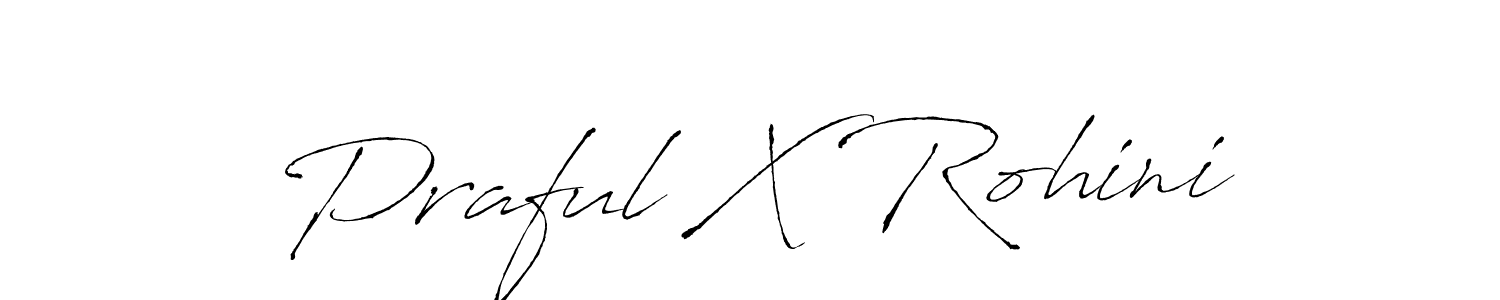 Use a signature maker to create a handwritten signature online. With this signature software, you can design (Antro_Vectra) your own signature for name Praful X Rohini. Praful X Rohini signature style 6 images and pictures png