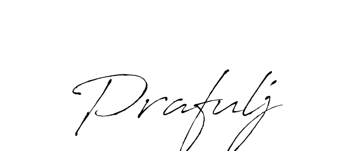 Prafulj stylish signature style. Best Handwritten Sign (Antro_Vectra) for my name. Handwritten Signature Collection Ideas for my name Prafulj. Prafulj signature style 6 images and pictures png