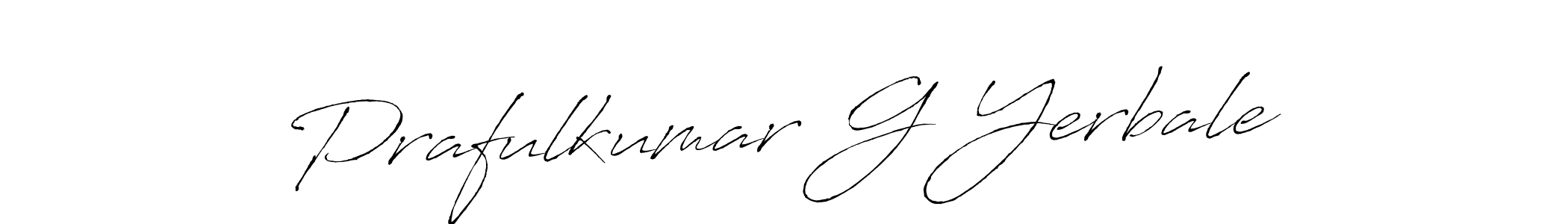 How to make Prafulkumar G Yerbale name signature. Use Antro_Vectra style for creating short signs online. This is the latest handwritten sign. Prafulkumar G Yerbale signature style 6 images and pictures png